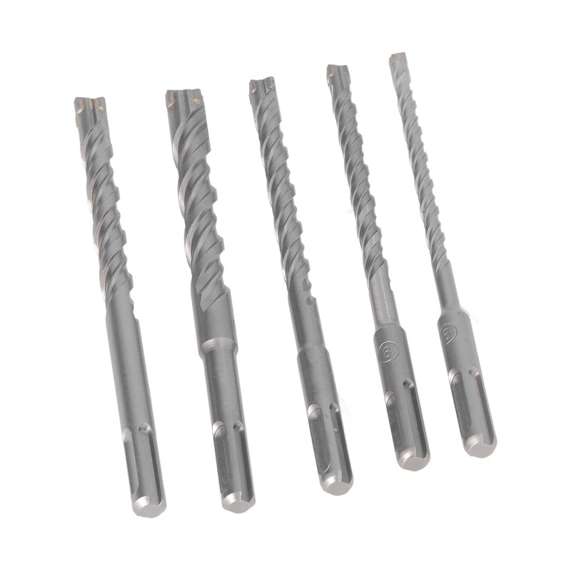 5PCS Masonry Drill Bit Set 40cr Cemented Carbide 160mm Drill