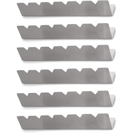 Wzzy Gurden Skewers Rack Set of 6, Stainless Steel Skewers Holder with 6 Notches, Compatible with Wood, Bamboo, Round Metal, Flat Skewers for Grilling, BBQ Grilling Accessories