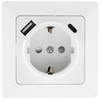 MILOS Socket Flush-Mounted USB-A USB-C 250V 16A Protective Contact Socket