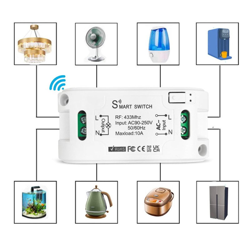 Wireless Light Switch, Movable Switch AC 220V Relay Receiver rf