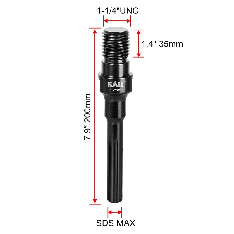 SALI Adapter 1 1/4 Inch UNC to SDS Max for