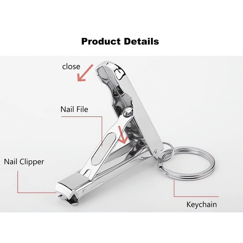 Folding Nail Clippers Portable Nail Clippers with File, Ultra Sharp,