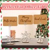 Funnymoom 20 Pcs Christmas Wood Place Card Holders Stand Display
