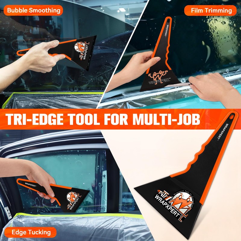 WRAPXPERT Window Tint Tools Kit, 3-Step Professional Window Tint Squeegee