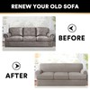 PrinceDeco T Cushion Sofa Slipcover 4 Pieces Sofa Covers for