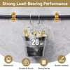 ANDGOO 6 Pack Curtain Rod Brackets No Drilling, Gold Curtain