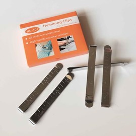 HONEYSEW Sewing Clips Stainless Steel Hemming Clips 3 Inches Measurement Ruler Quilting Supplies Fabric Clips (20PCS/Box)
