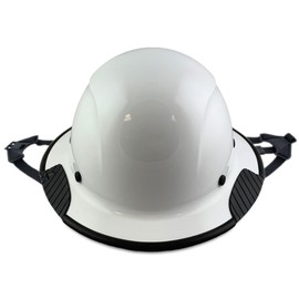 Texas America Safety Co. Deluxe Lift Safety Hard Hat Kit | Fiberglass Shell w/Rubber Edging, Chin Strap, 6-Point Suspension, 17oz. | Protective Headwear | Factory White