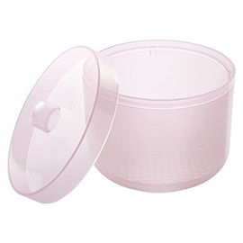 1 Piece Nail Art Tool Cleaning Cup Nail Art Tool Sterilizer Cup Nail Tools Cleaning Tray Box Container Net Basket Case Manicure Tools Jar Soak Box for Nail Art Accessories, Light-Pink
