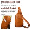 Genuine Leather Sling Bag for Men and Women Crossbody Shoulder