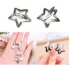 Naisfei 50 Pcs Star Hair Clips,3CM Wide Star Shape Silver