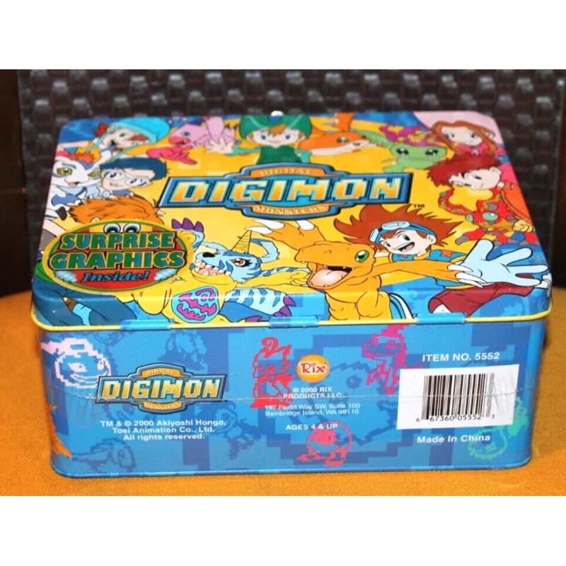 TOEI NEW IN PACKAGE 2000 DIGIMON DIGITAL MONSTERS TIN LUNCHBOX