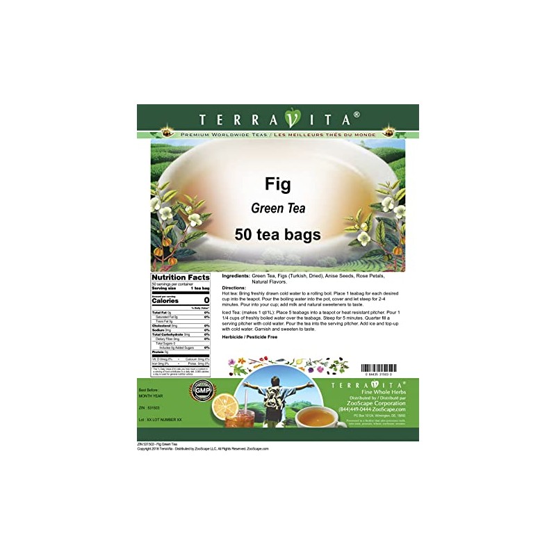Fig Green Tea (50 tea bags, ZIN: 531503)