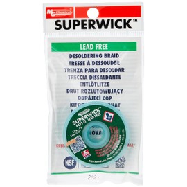 MG Chemicals 425-LF Desoldering Braid #3 Fine Braid Super Wick for Lead Free Solder, 0.075" Width x 5' Length