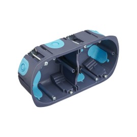 Debflex 718385 Box Enclosure Drywall Stopair 2 Positions, Diameter 67/Depth 40, Grey/Blue, 2-Way, 71 mm Hole Size