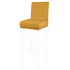 PiccoCasa Stretch Bar Stool Covers, Pub Counter Height Side Chair Covers with Elastic Band Gold 1pcs