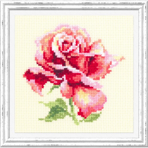 Wizardi Counted Cross-Stitch Kit Beautiful Rose 150-001 Magic Needle