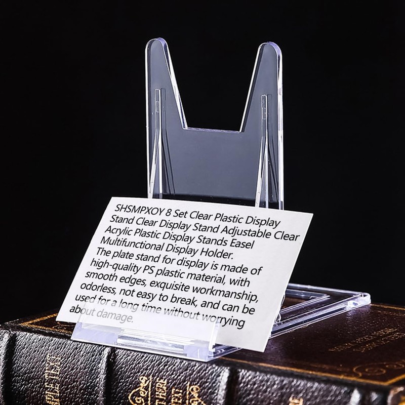 SHSMPXOY 8 Set Clear Plastic Display Stands Clear Display Stands