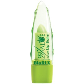 BioRLX 99% Purity Aloe Vera Tinted Lip Balm - Moisturizing Lip Plumper with Natural Color Enhancement for Fuller-Looking Lips (One Lip Balm)