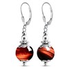 HQFJW Retro 10mm Natural Red Tiger-Eye Quartz Stone Bead Drop