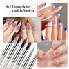 CHERIMOYA Kit 6 Pinceles Nail Art Perla Blanca