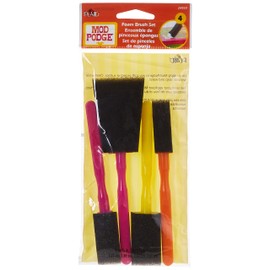 Mod Podge Foam Brush Set x4, Yellow, Orange, Pink