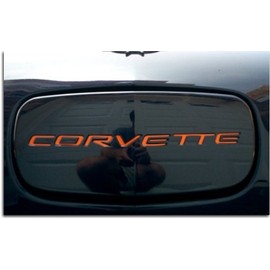 Front Bumper Cover Lettering Inlay Decal Stickers - C5 Corvette 97-04 - (Color: Reflective Light Silver)