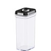 DRW 1700ml Acrylic Kitchen Tin with Airtight Seal Clear and