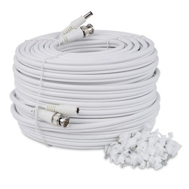 SSL Satellites 10m White RG59 + Power Copper BNC Video and DC Power Cable Lead For CCTV Video Security Camera Surveillance & DVR Kits