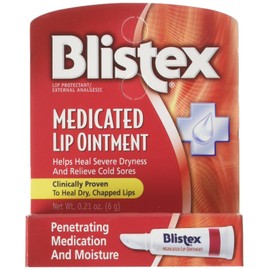 Blistex Lip Ointment Pack of 6 0.21 Ounce Relief for Cold Sores Dry Lips