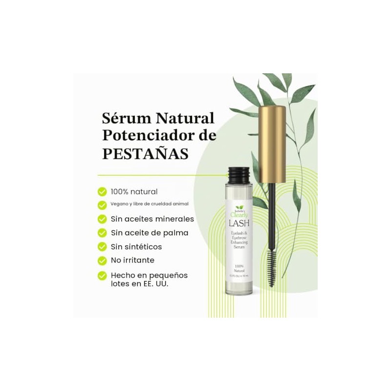 Isabella's Clearly LASH: Suero Natural de Crecimiento para Pestañas y