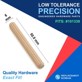 ReplacementScrews Wooden Dowel Pins Compatible with IKEA Part 101339 (KALLAX Shelves) (Pack of 24)