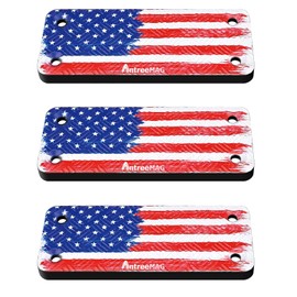 3-Pack Gun Magnet Mount, 55 lb Rating,Magnetic Gun Holster| Rubber Coated Gun Holder for Handgun, Shotgun, Rifles, Revolvers| Beside Holster, Using in Cars, Trucks, Wall, Desk (US Flag)