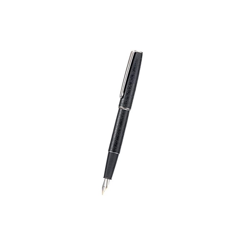 Hong Dian A3 pluma estilográfica de aluminio negro, diseño de