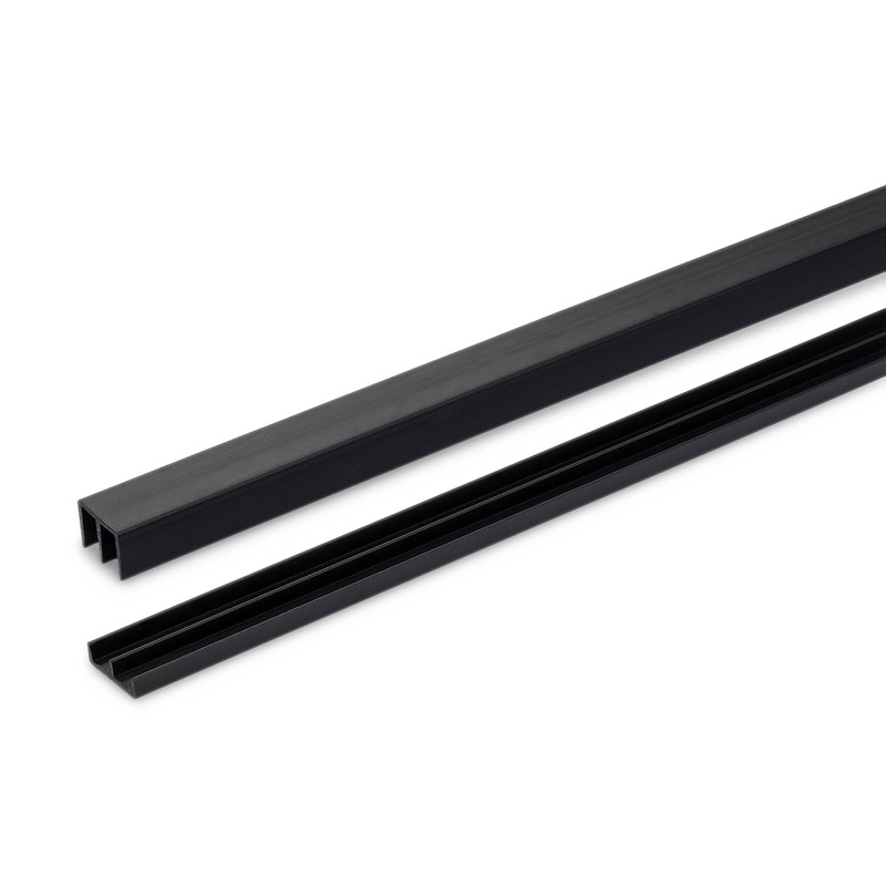 Randall Manufacturing 1/4" Plastic Sliding Door Track (Black, 4 FT
