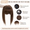 Hairro Clip in Hair Topper with Bangs Real Remy Human