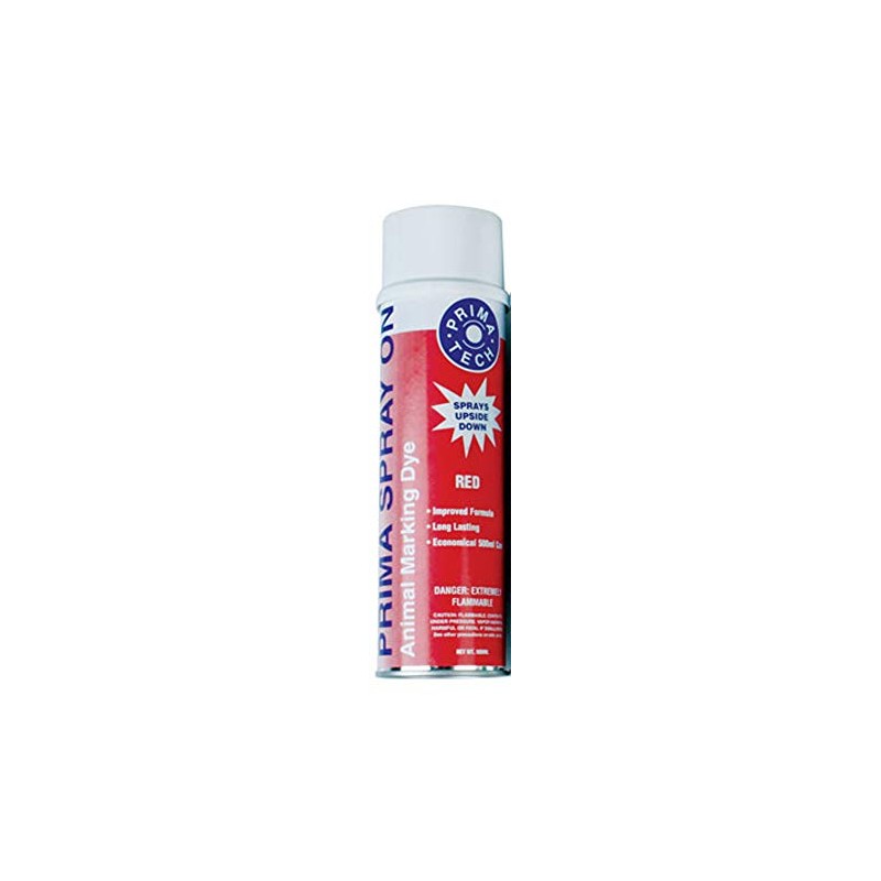 PRIMA MARC Spray Identification Sorting Livestock 500ml Marking Paint RED