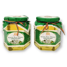Belevini Acacia Honey Raw 500g/17.63 Oz Natural Bee Honey from Romania, Unpasteurized, No Preservatives Added (Pack of 2)