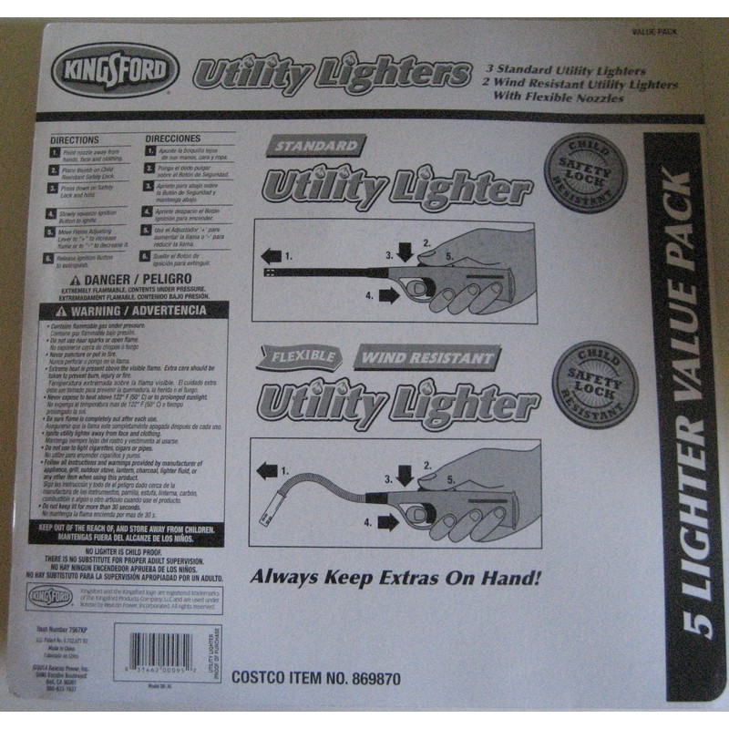 Kingsford Premium Grill Lighter (Pack of 5)