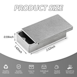 WANERSEN Titanium EDC Container Storage Box Mini Metal Box Outdoor Camping Gear Backbag Tool For Tiny Things, Silver