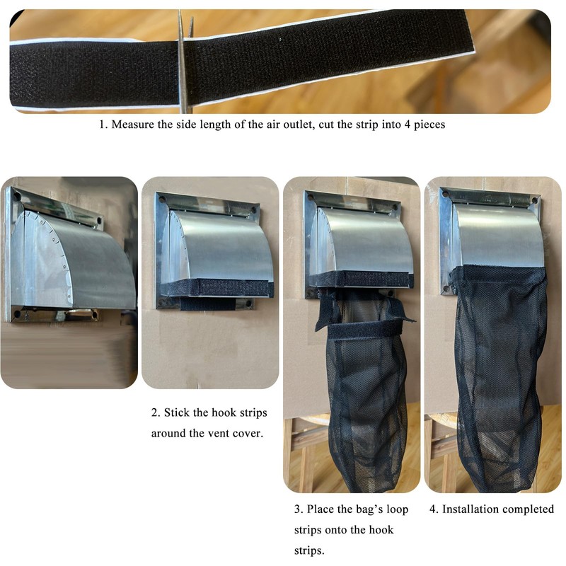 Prriudy Lint Bag for Dryer Vent Outdoor Vent Lint Bag