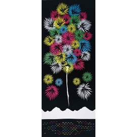 ヤマコー 四季彩布 てぬぐい 花火 35×90cm 87553