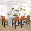 YISUN Bar Stool Covers, Stretch Waterproof PU Bar Stool Slipcover