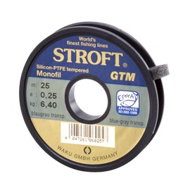 Stroft GTM Monofilament, 50 m Spool, 0.18 mm, 3.60 kg, Blue/Grey Transparent