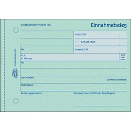 Avery Zweckform Income 304 Sheets, DIN A6, fälschungssicher, 50 Pages, Green