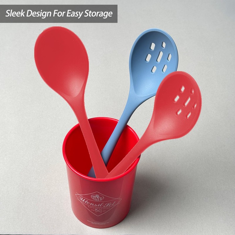 Silicone Spoons for Cooking - Extra Large Kitchen Spoons for