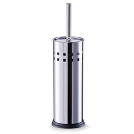 Zeller Toilet Brush of Stainless Steel, Silver, 9.5 x 9.5 x 39 cm