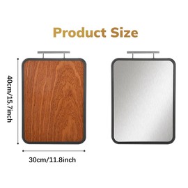 WLTQOL Solid Ebony Wood+Titanium Double-Sided,304 Stainless Steel Handle TPR Rubber Cutting Board