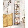 IBUYKE 5 Tier Corner Shelf Stand,Industrial Corner Display Rack,Corner Bookshelf