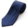 Michi Kolondon Brand Necktie, 100% Silk, Jacquard Weave, Dots, Small